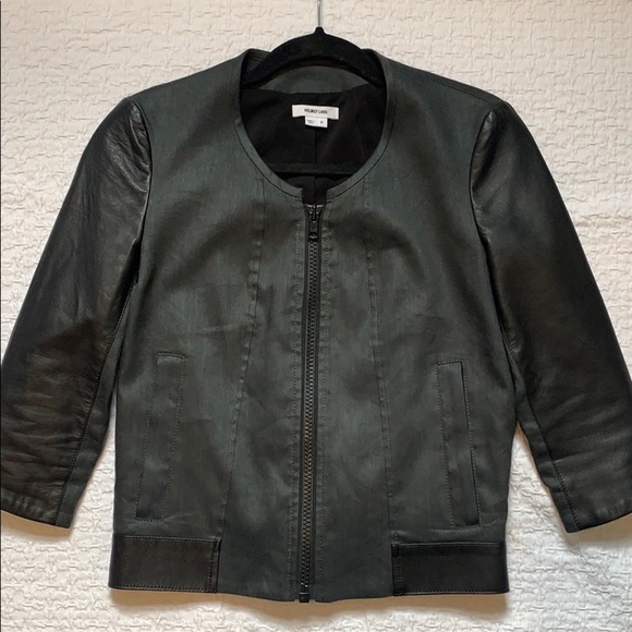 Helmut Lang Linen and Leather Blazer Jacket - Picture 10 of 15